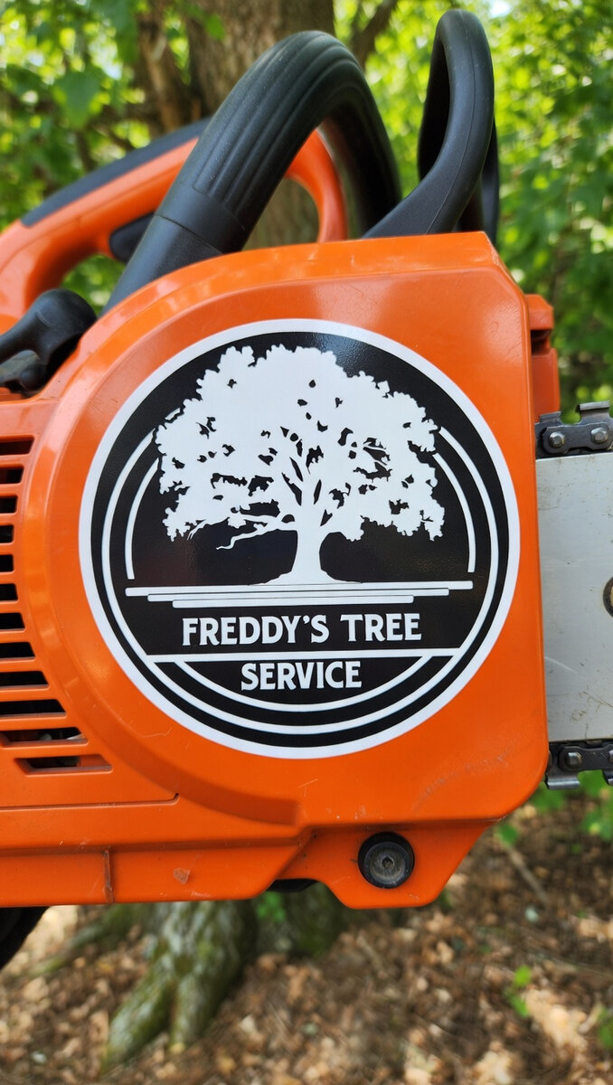 Freddy's Tree Service chainsaw decal