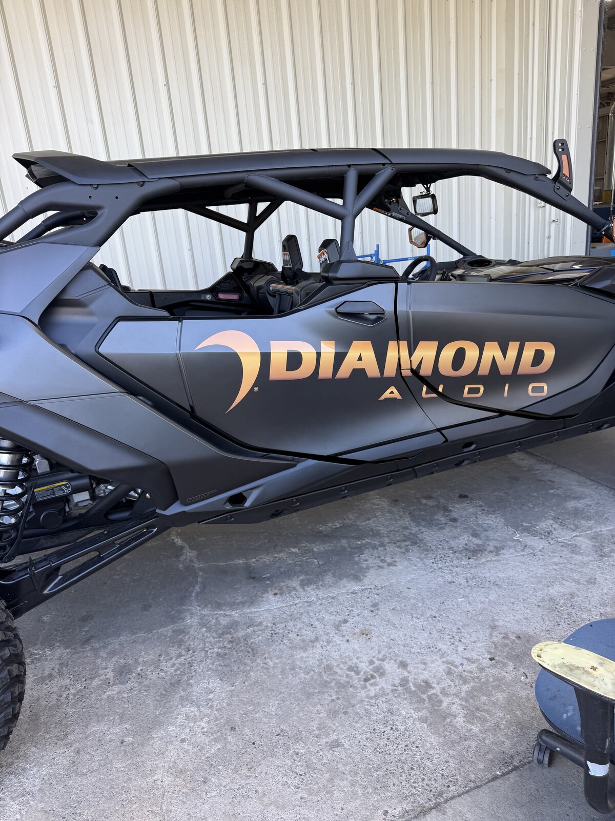 Diamond Audio Can-Am UTV side-by-side custom vinyl decals in matte black