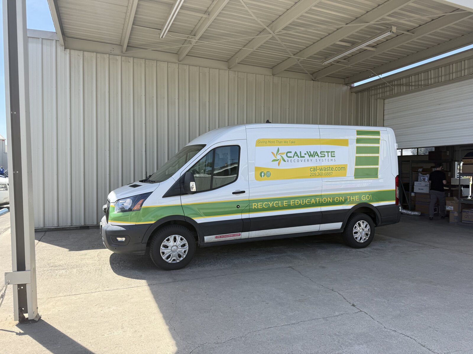 Cal-Waste Recovery Systems Ford Transit van wrap and graphics