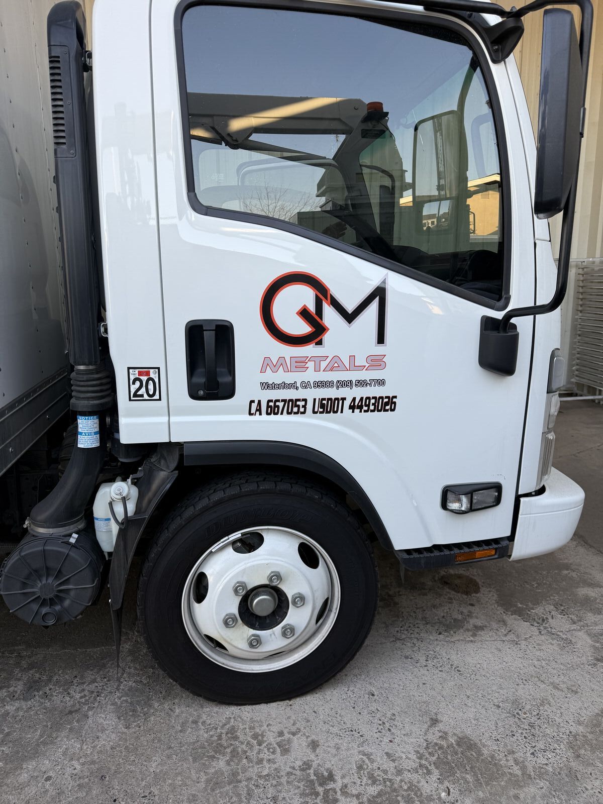 GM Metals commercial truck decals
