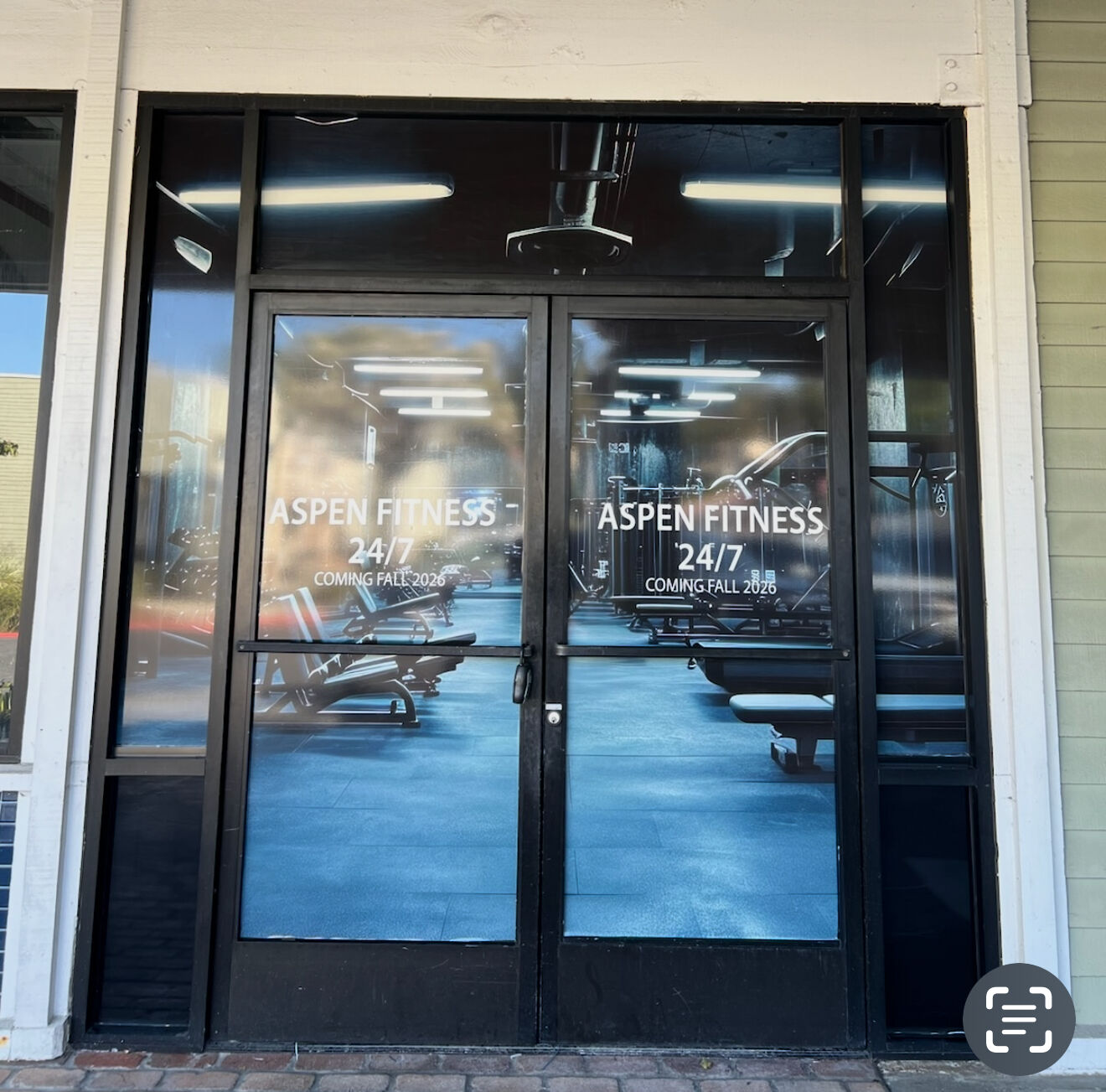 Aspen Fitness 24/7 window graphics