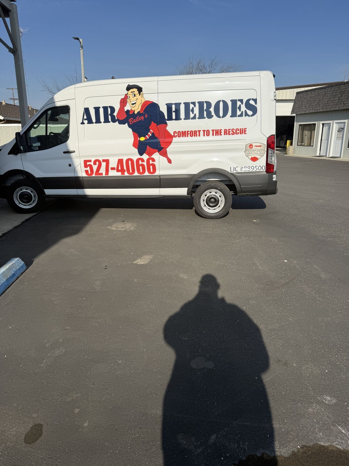 Air Heroes HVAC van wrap