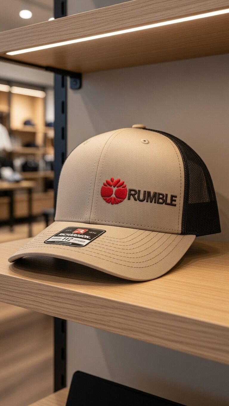 Rumble embroidered trucker hat