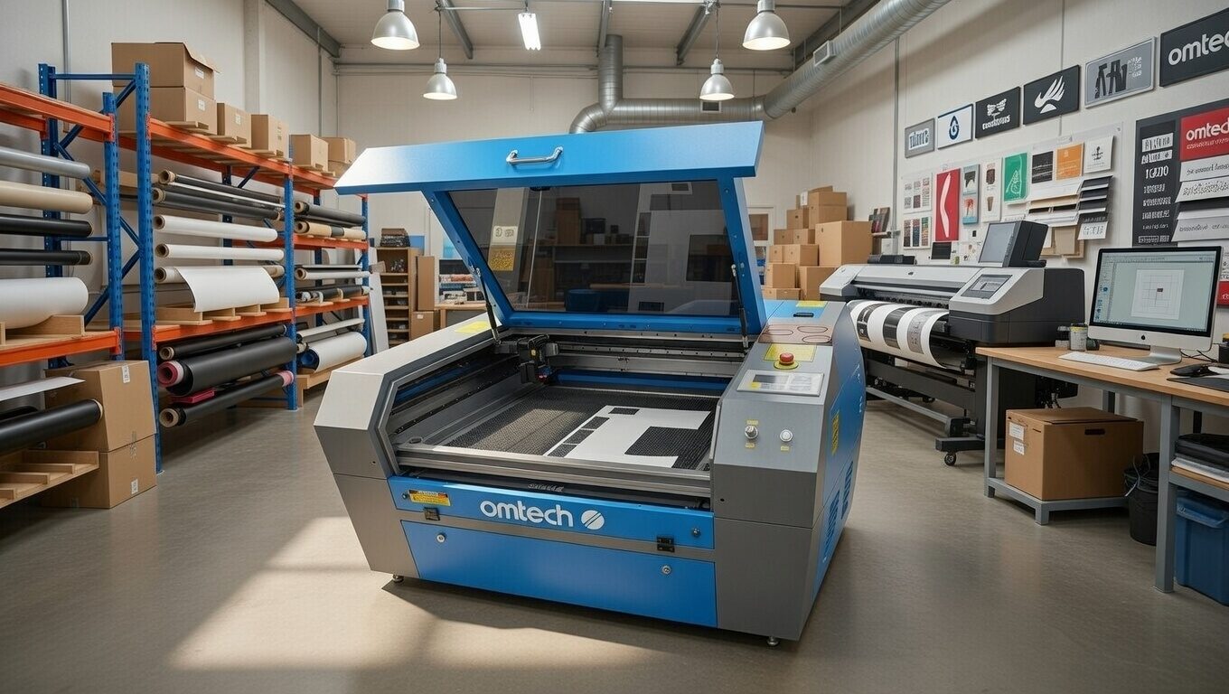 OMTech leather cutter and laser